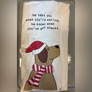 Festive Dog Kitchen Towel